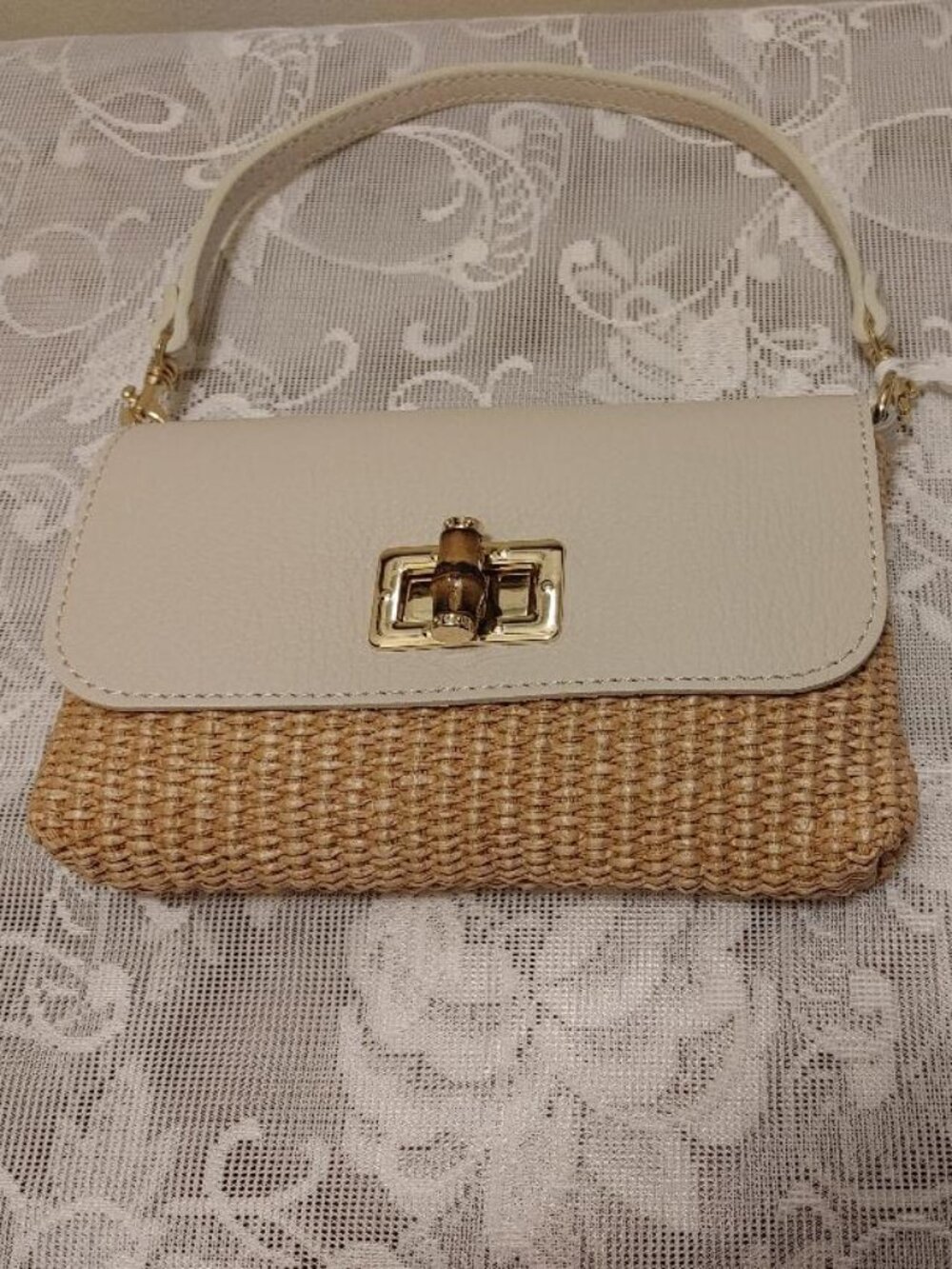 BNWT German Fuentes Italian Leather Bag with Interchangeable Chain Strap